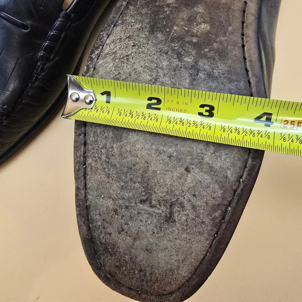 Johnston & Murphy‎ Black Leather Tassel Kiltie Loafers Mens 10W Dress Shoes
